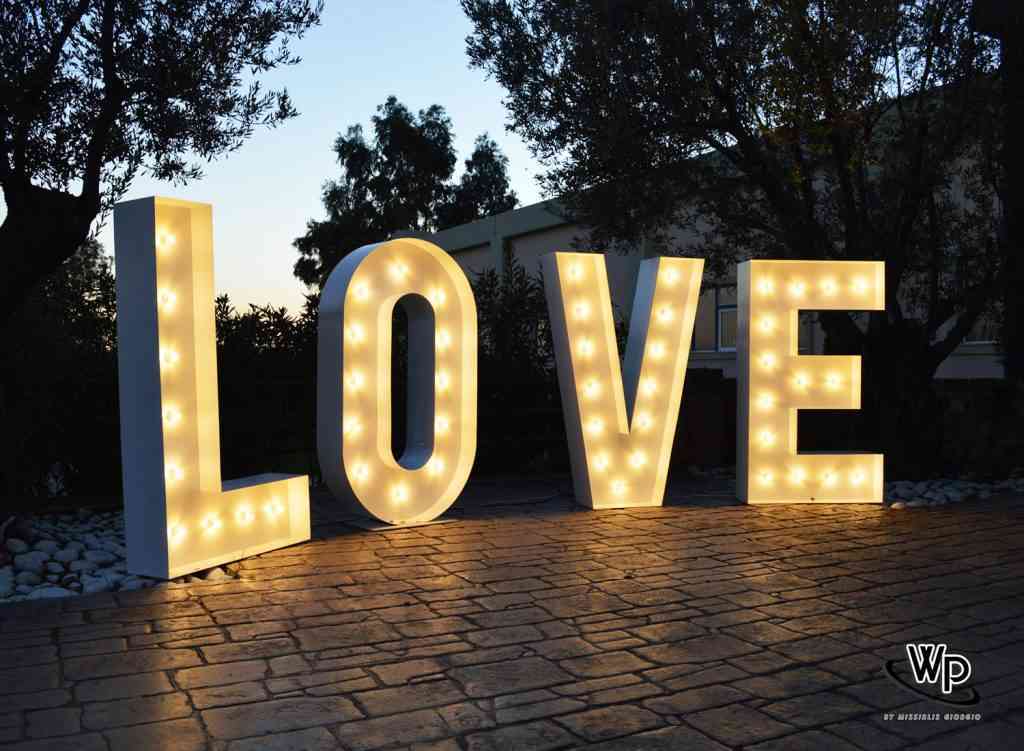 , Photos Illuminated Wedding Letters