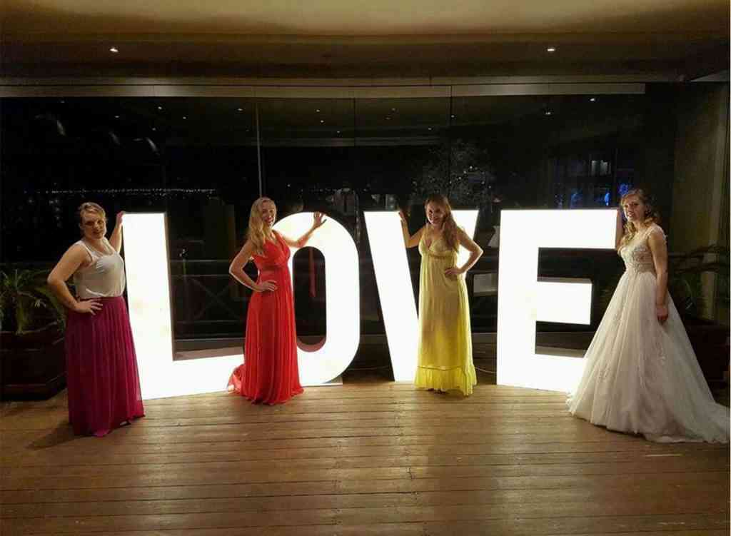 , Photos Illuminated Wedding Letters